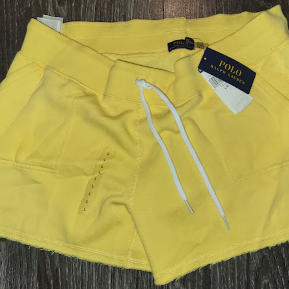 POLO Ralph Lauren Women's Yellow Sweatshorts - Size Large